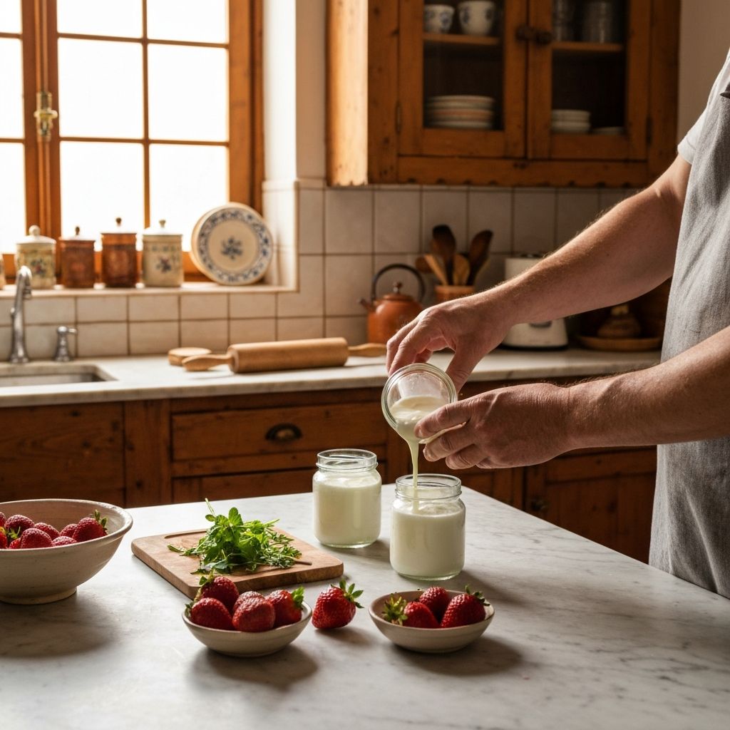 Proceso artesanal de elaboración de yogurt